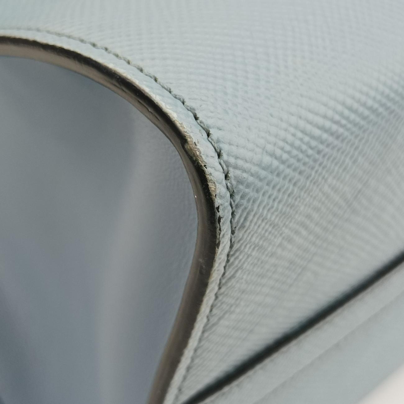 Pre-owned Prada Monochrome Blue SAFFIANO Leather 1BA156 shoulderbag | stylenewstar