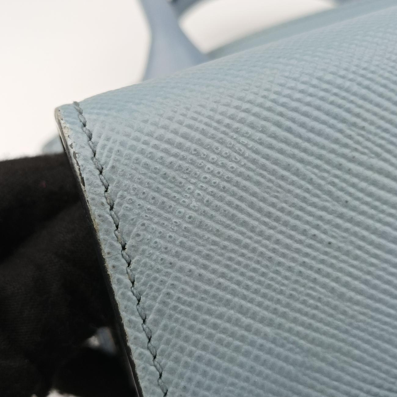 Pre-owned Prada Monochrome Blue SAFFIANO Leather 1BA156 shoulderbag | stylenewstar