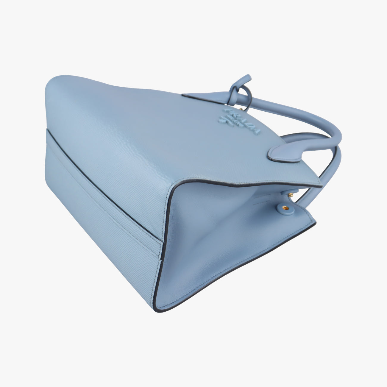 Pre-owned Prada Monochrome Blue SAFFIANO Leather 1BA156 shoulderbag | stylenewstar