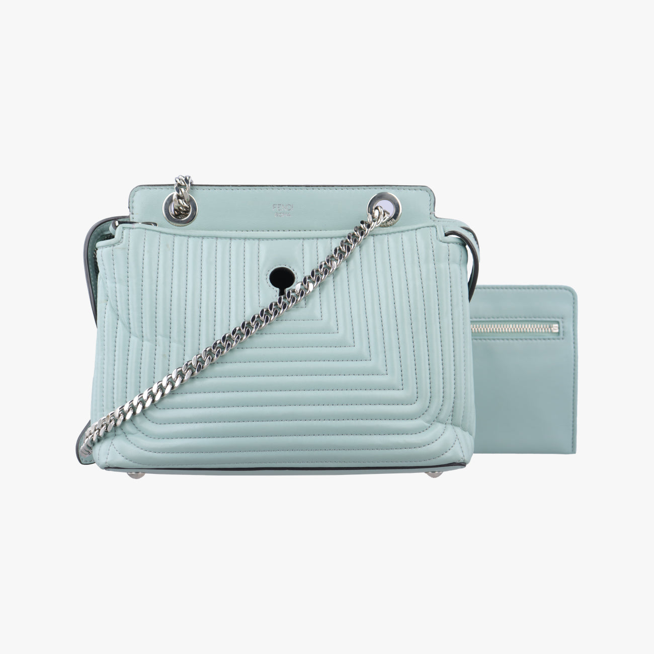 Secondhand Fendi Dotcom Click Small Green Leather 8BN299 shoulderbag | stylenewstar