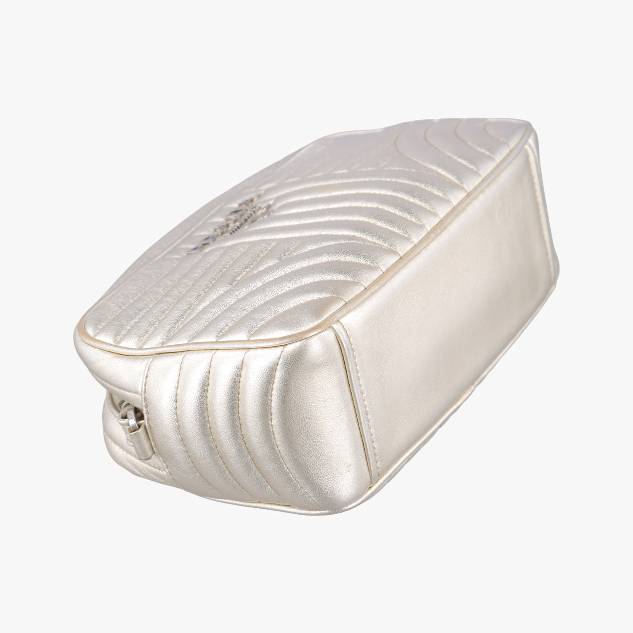 Pre-owned Prada Diagramme Golden Leather 1BH084 shoulderbag | stylenewstar