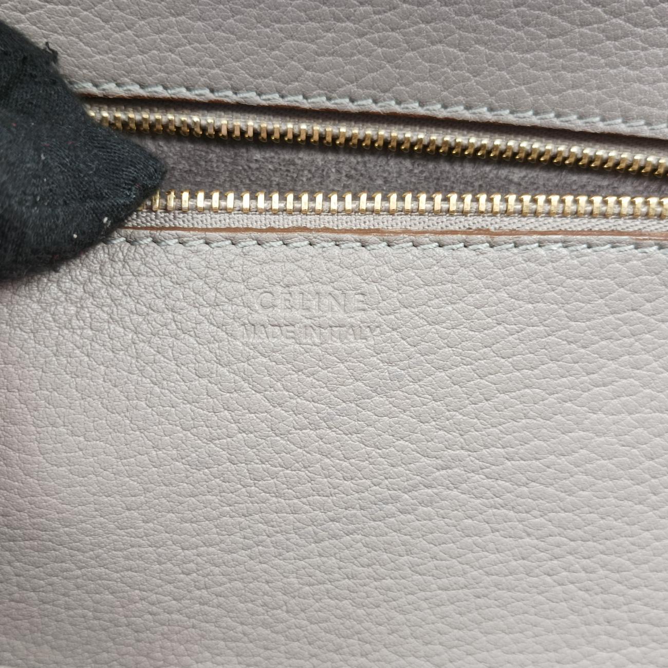 Pre-owned Celine TIE Grey Leather  handbag | stylenewstar