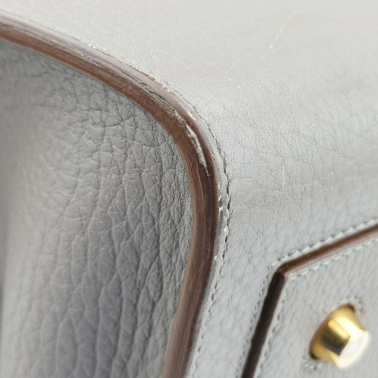 Pre-owned Celine TIE Grey Leather  handbag | stylenewstar