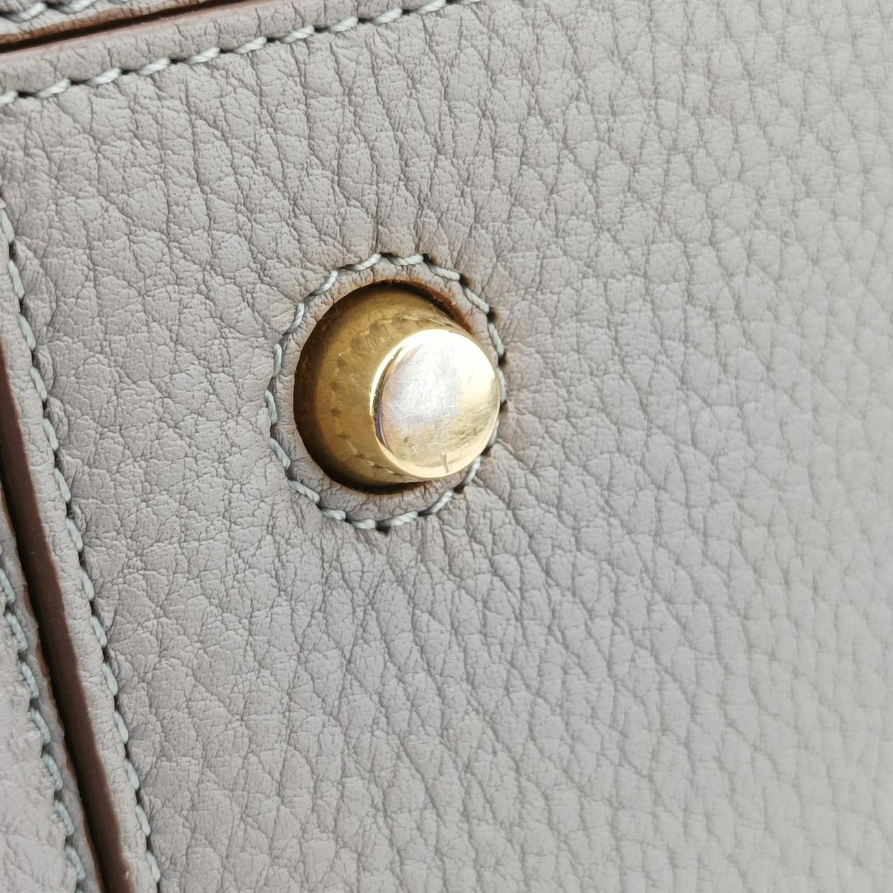 Pre-owned Celine TIE Grey Leather  handbag | stylenewstar