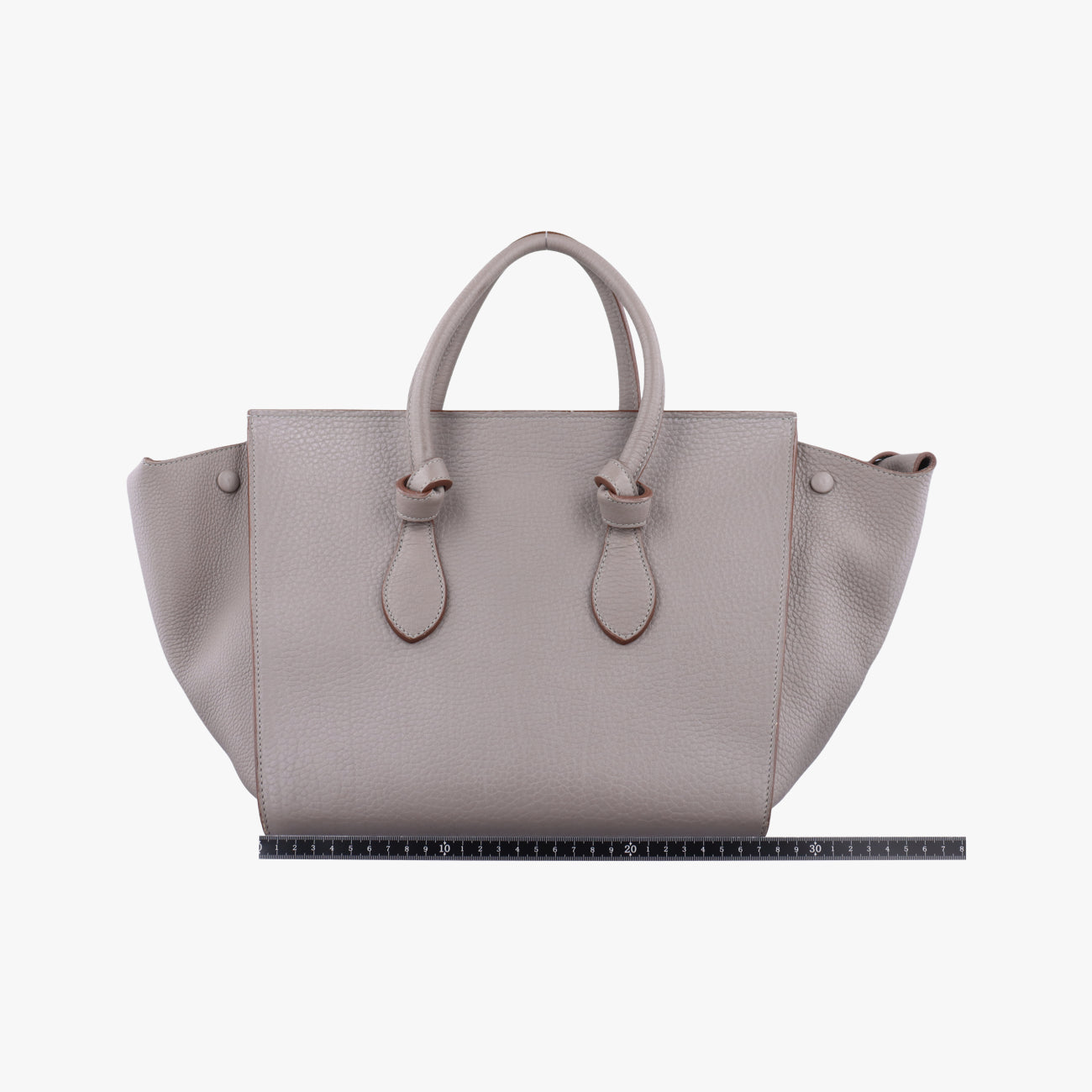 Pre-owned Celine TIE Grey Leather  handbag | stylenewstar