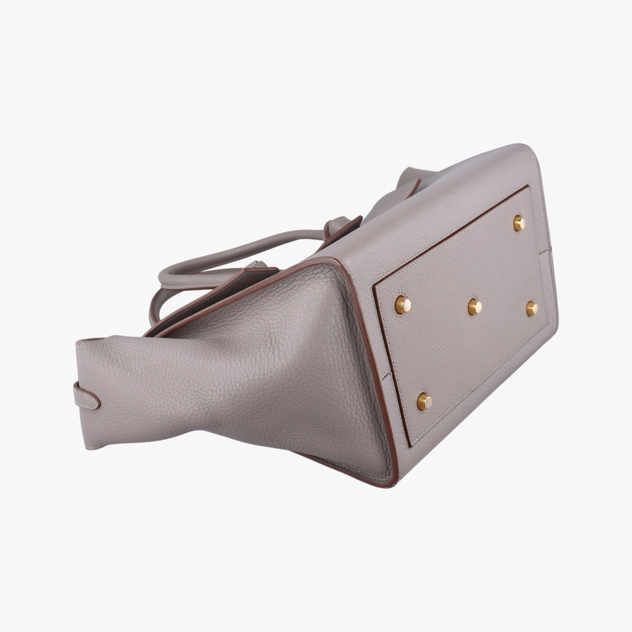 Pre-owned Celine TIE Grey Leather  handbag | stylenewstar