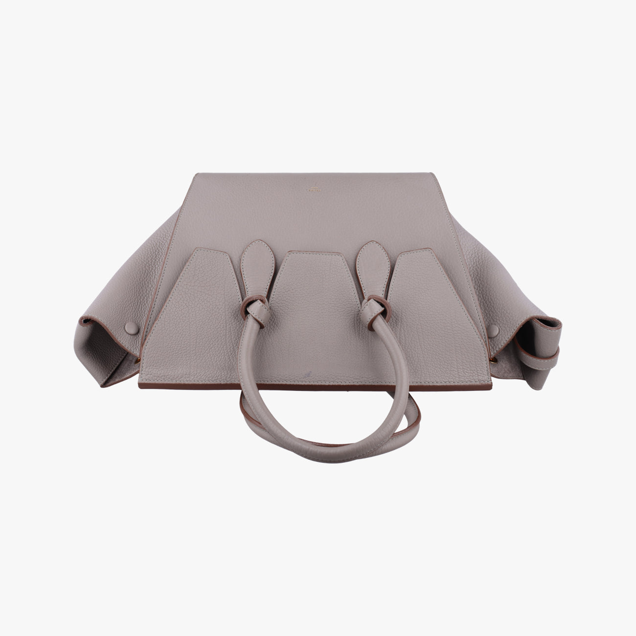 Pre-owned Celine TIE Grey Leather  handbag | stylenewstar