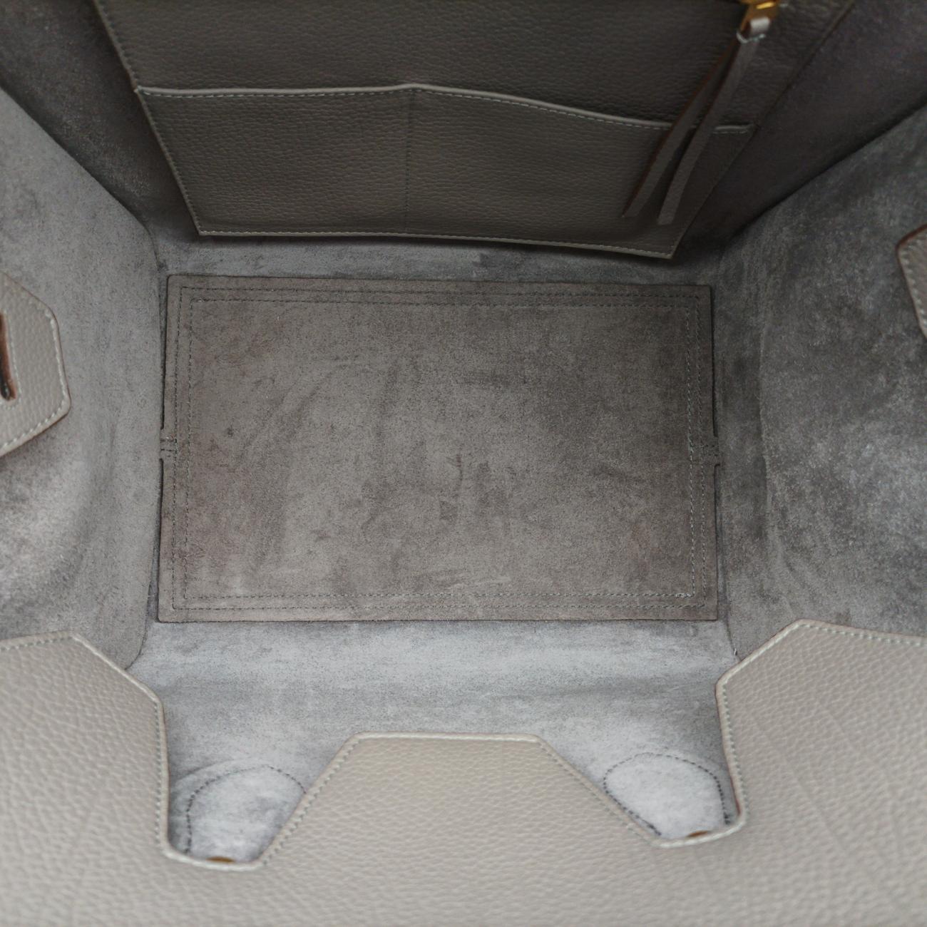 Pre-owned Celine TIE Grey Leather  handbag | stylenewstar