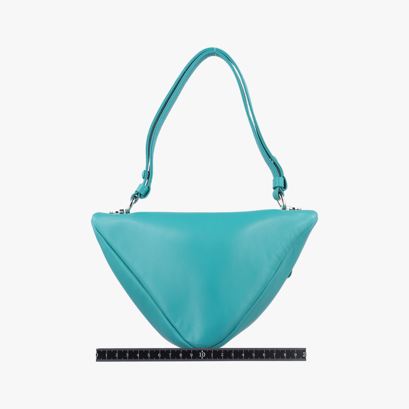 Pre-owned Prada Padded Nappa triangle Green lambskin 1BA315 shoulderbag | stylenewstar