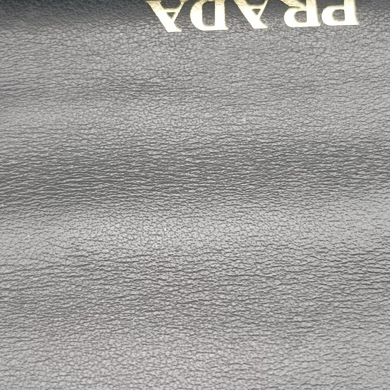 Pre-owned Prada Plex Ribbon black×green×grey Leather 1BD067 shoulderbag | stylenewstar