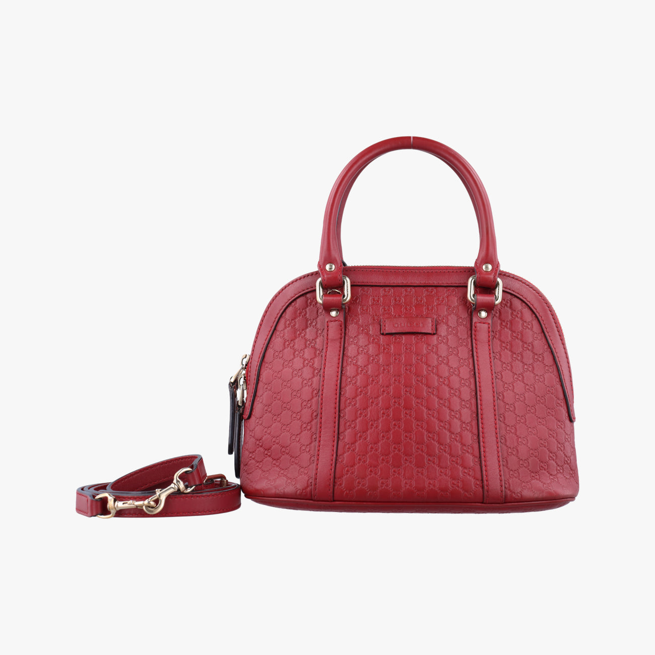 Pre-owned Gucci Microguccissima Red Leather 449654 shoulderbag | stylenewstar