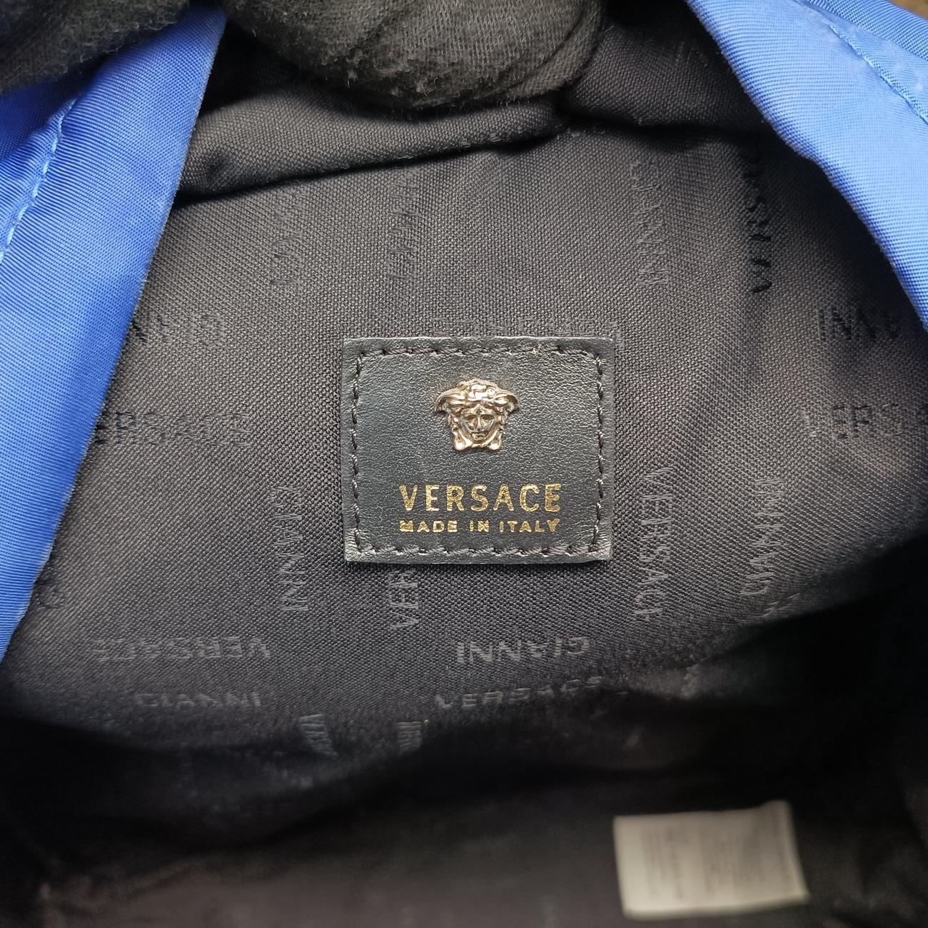 Secondhand VERSACE La Medusa Blue nylon  backpack/rucksack | stylenewstar