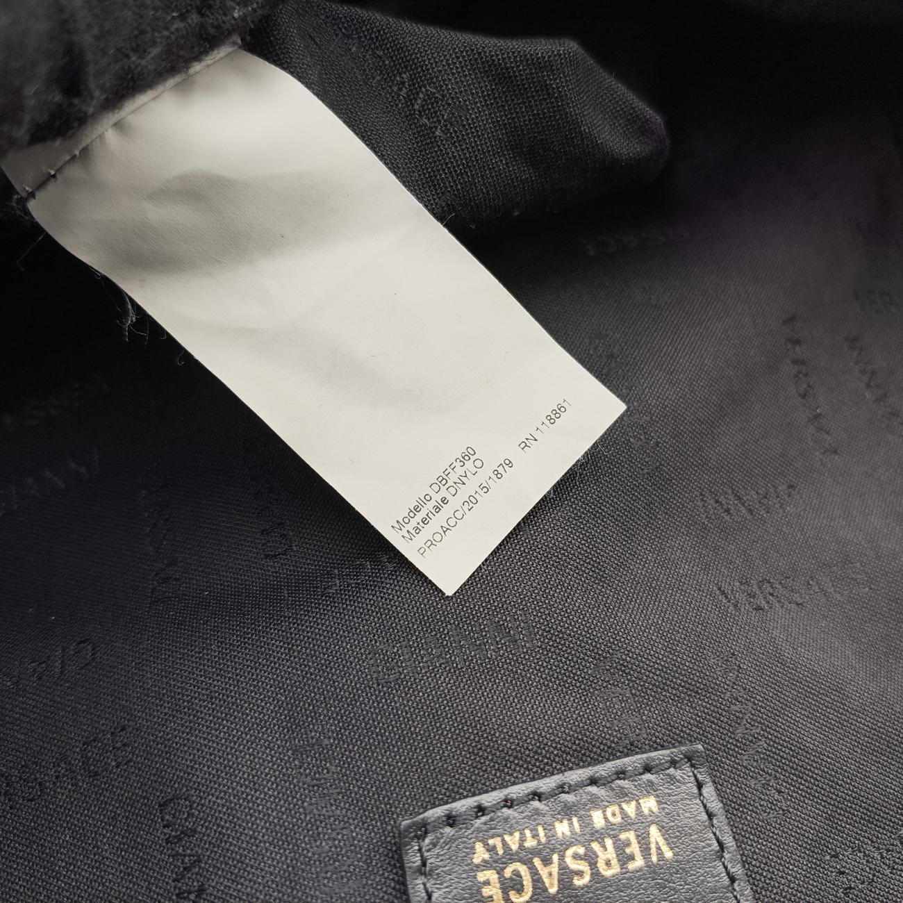 Secondhand VERSACE La Medusa Blue nylon  backpack/rucksack | stylenewstar