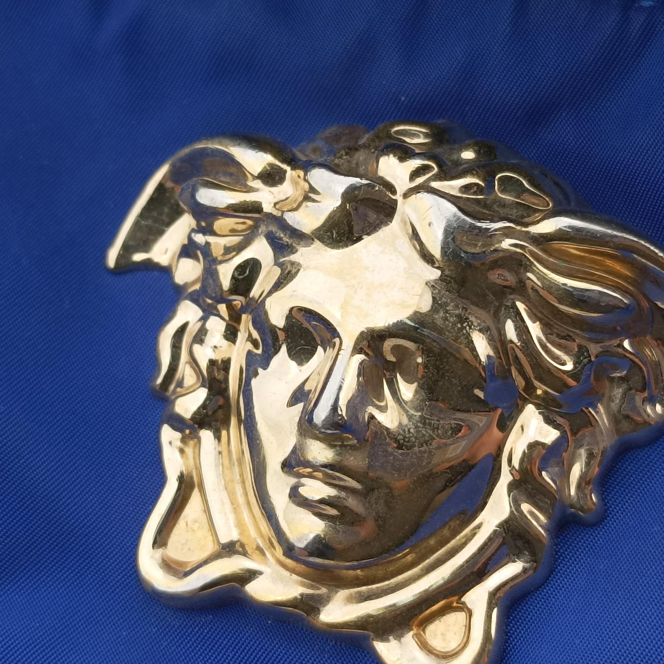 Secondhand VERSACE La Medusa Blue nylon  backpack/rucksack | stylenewstar