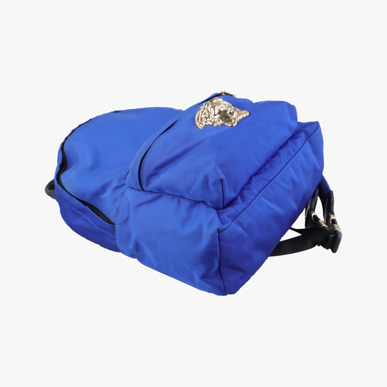 Secondhand VERSACE La Medusa Blue nylon  backpack/rucksack | stylenewstar