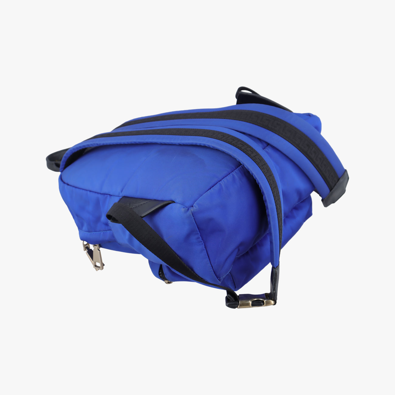 Secondhand VERSACE La Medusa Blue nylon  backpack/rucksack | stylenewstar