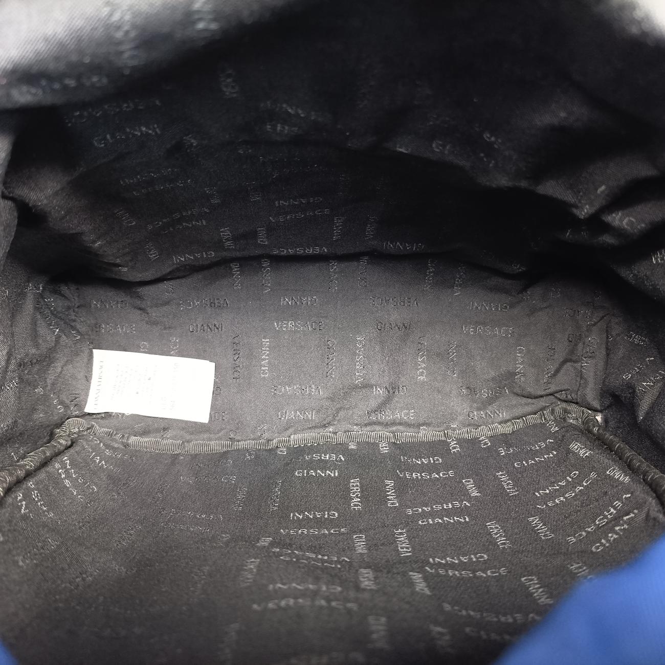 Secondhand VERSACE La Medusa Blue nylon  backpack/rucksack | stylenewstar