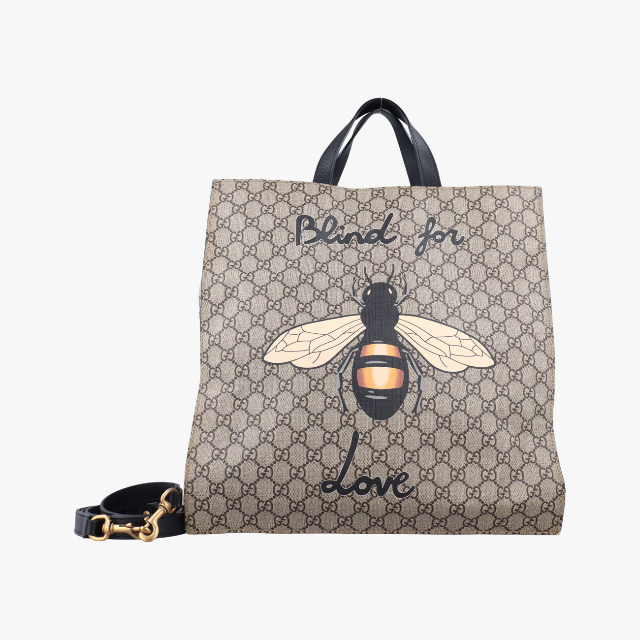 Pre-owned Gucci GG Supreme Bee Brown×Multicolour PVC coated canvas 450950 shoulderbag | stylenewstar