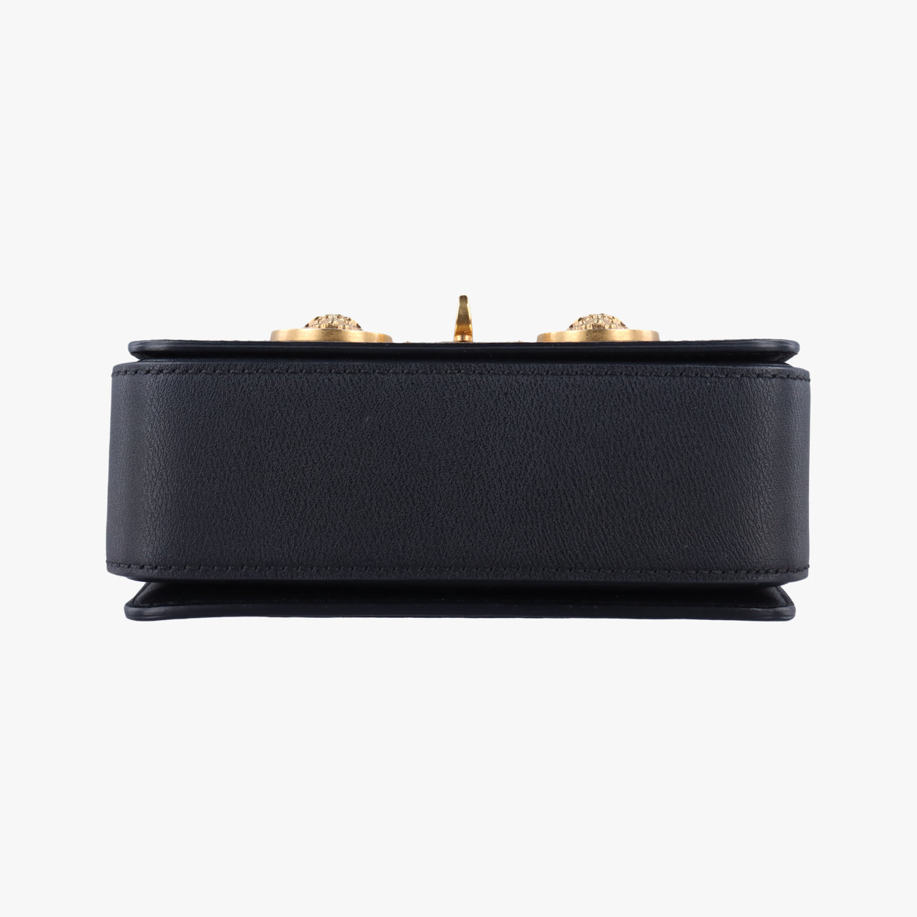 Pre-owned VERSACE Medusa Black Leather  shoulderbag | stylenewstar