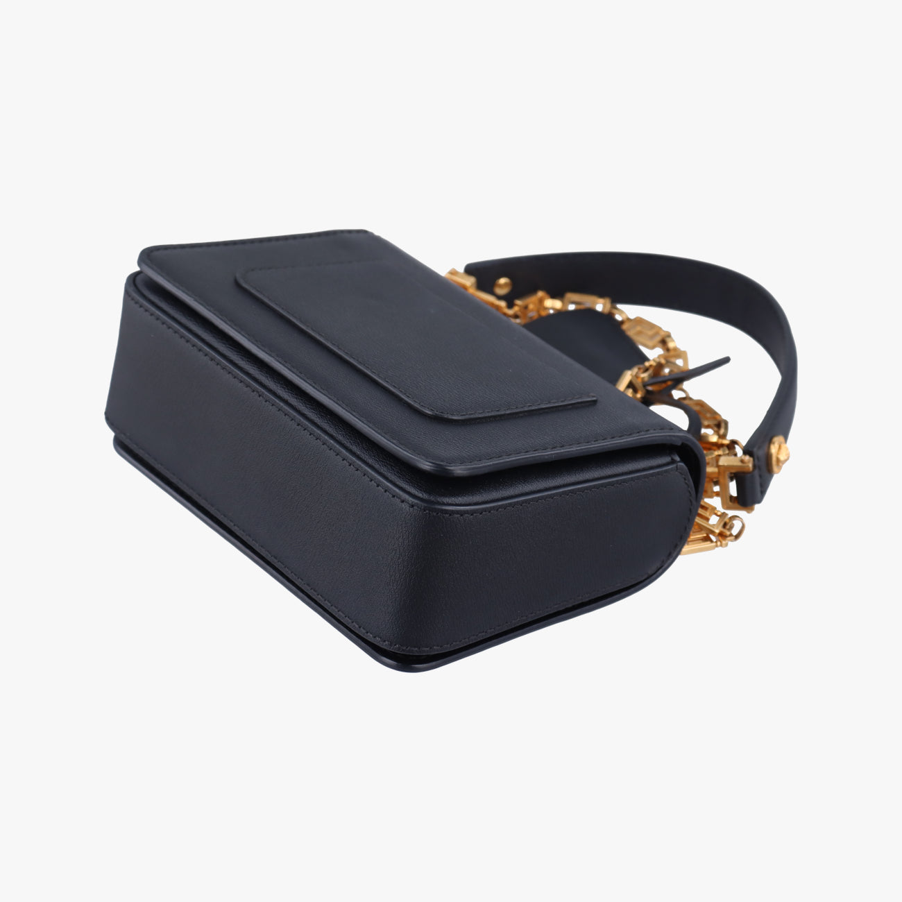 Pre-owned VERSACE Medusa Black Leather  shoulderbag | stylenewstar