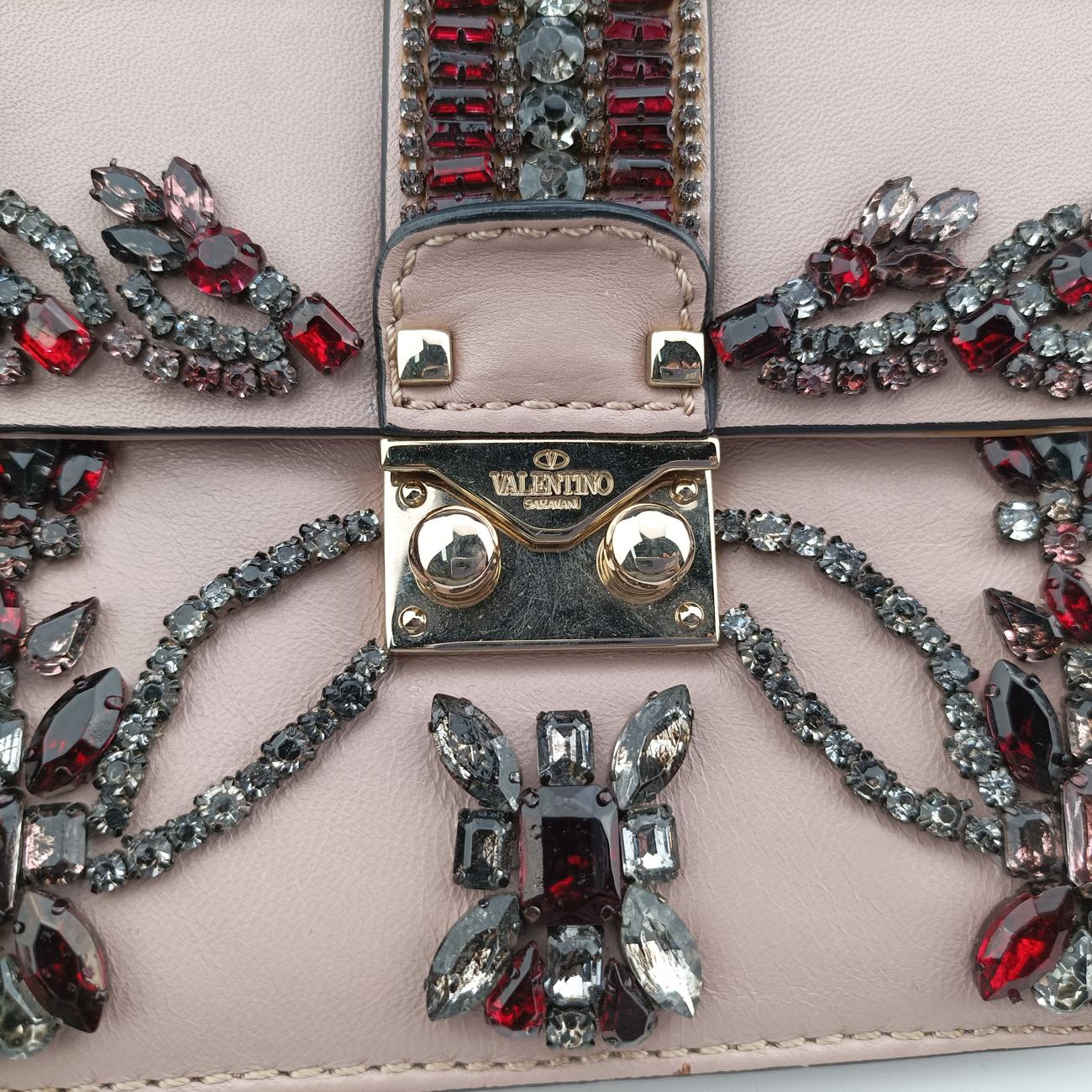 Vintage Valentino Rockstud Glam Lock Pink×Multicolour Leather  shoulderbag | stylenewstar