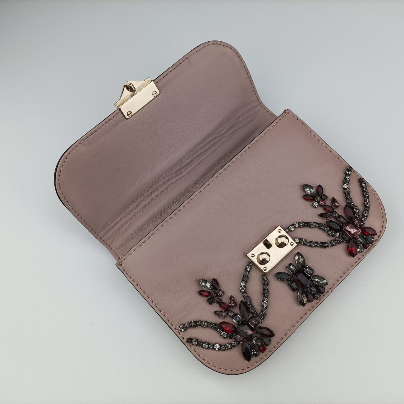 Vintage Valentino Rockstud Glam Lock Pink×Multicolour Leather  shoulderbag | stylenewstar