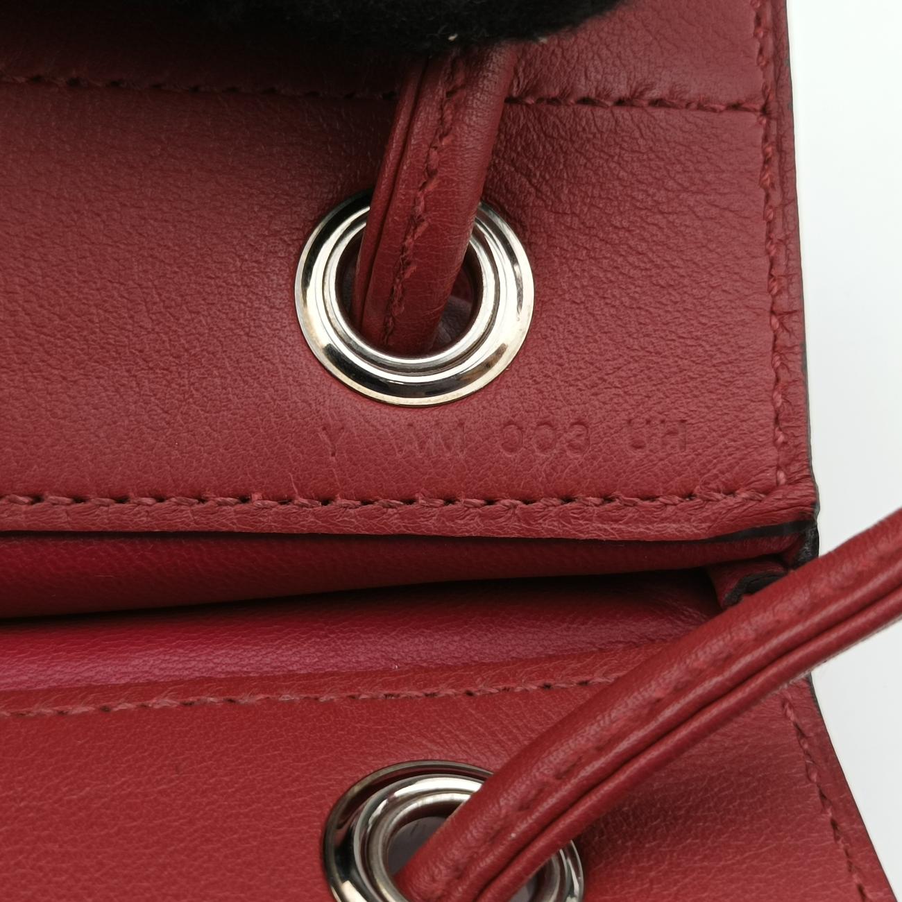 Pre-owned Hermes Sac Aline mini Red lambskin  shoulderbag | stylenewstar