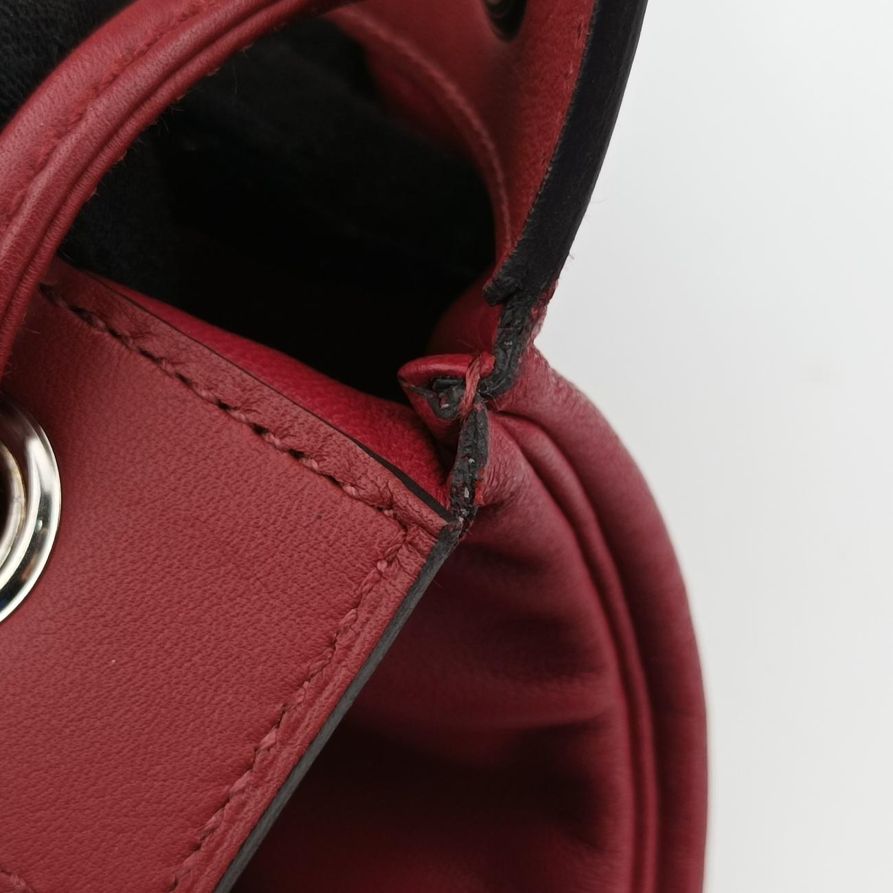 Pre-owned Hermes Sac Aline mini Red lambskin  shoulderbag | stylenewstar