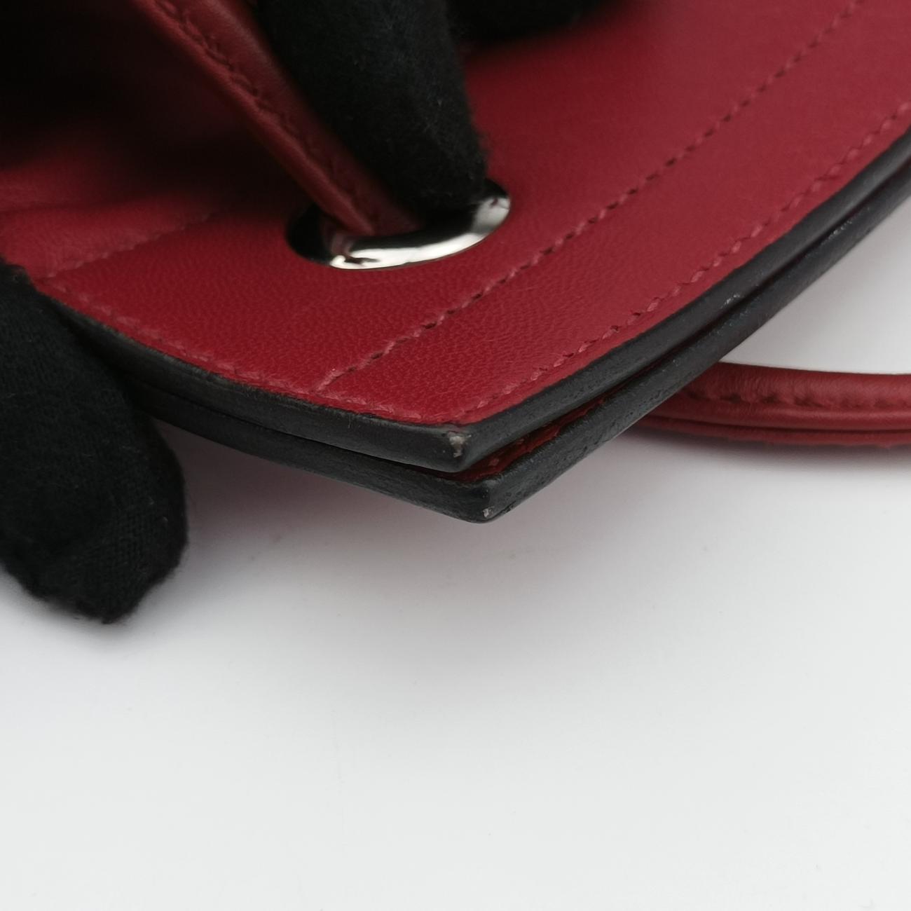 Pre-owned Hermes Sac Aline mini Red lambskin  shoulderbag | stylenewstar