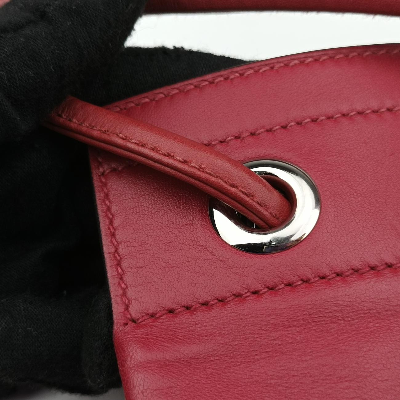 Pre-owned Hermes Sac Aline mini Red lambskin  shoulderbag | stylenewstar