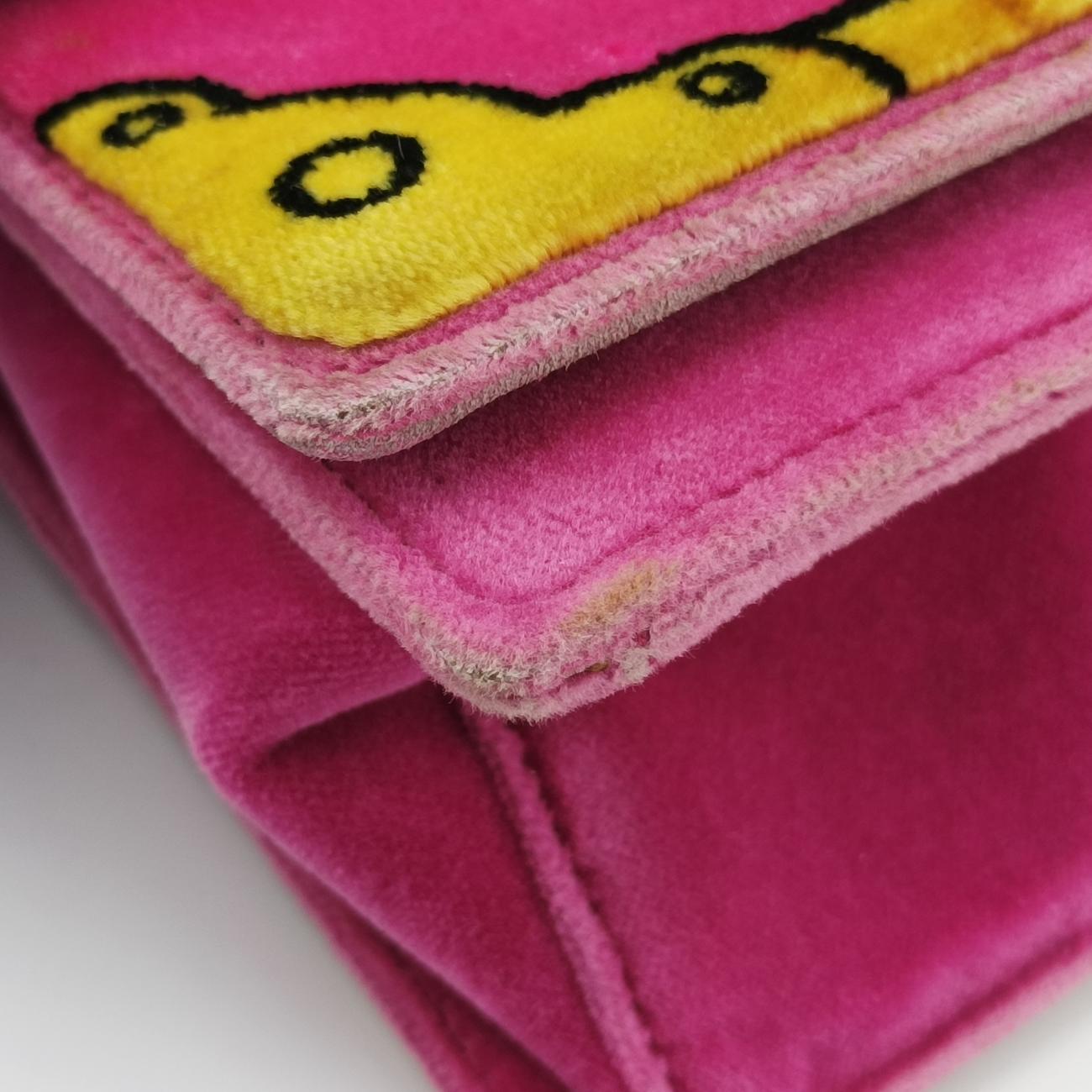 Pre-owned Prada Cahier Multicolour velour 1BD075 shoulderbag | stylenewstar