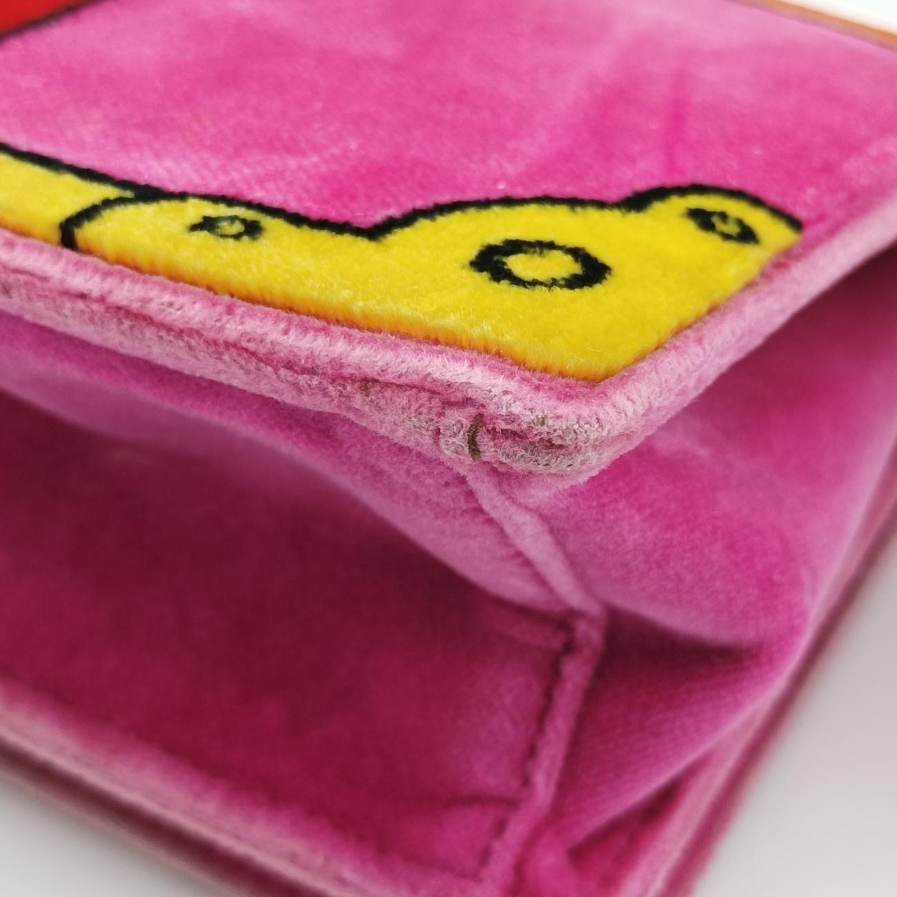 Pre-owned Prada Cahier Multicolour velour 1BD075 shoulderbag | stylenewstar