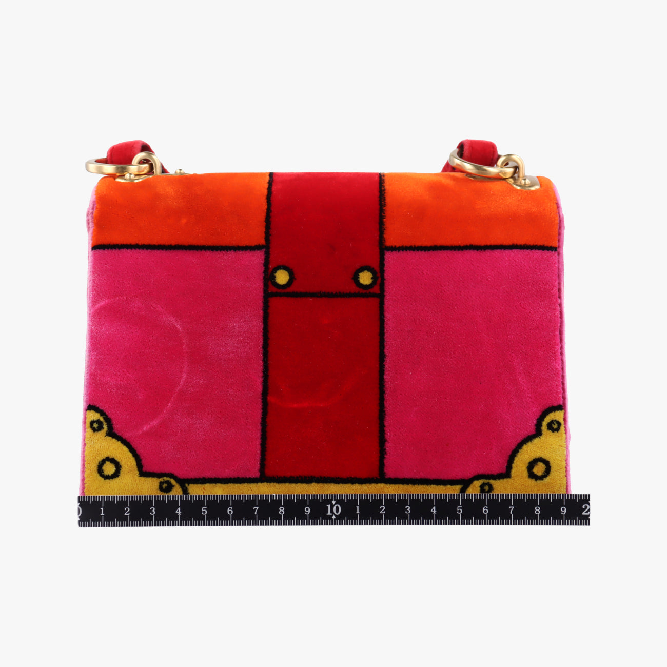 Pre-owned Prada Cahier Multicolour velour 1BD075 shoulderbag | stylenewstar