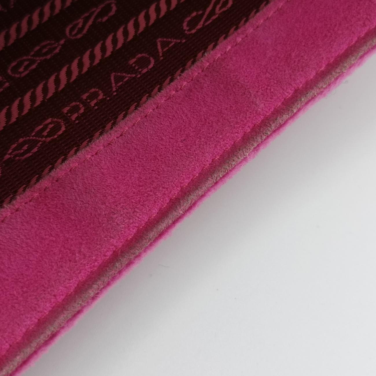 Pre-owned Prada Cahier Multicolour velour 1BD075 shoulderbag | stylenewstar