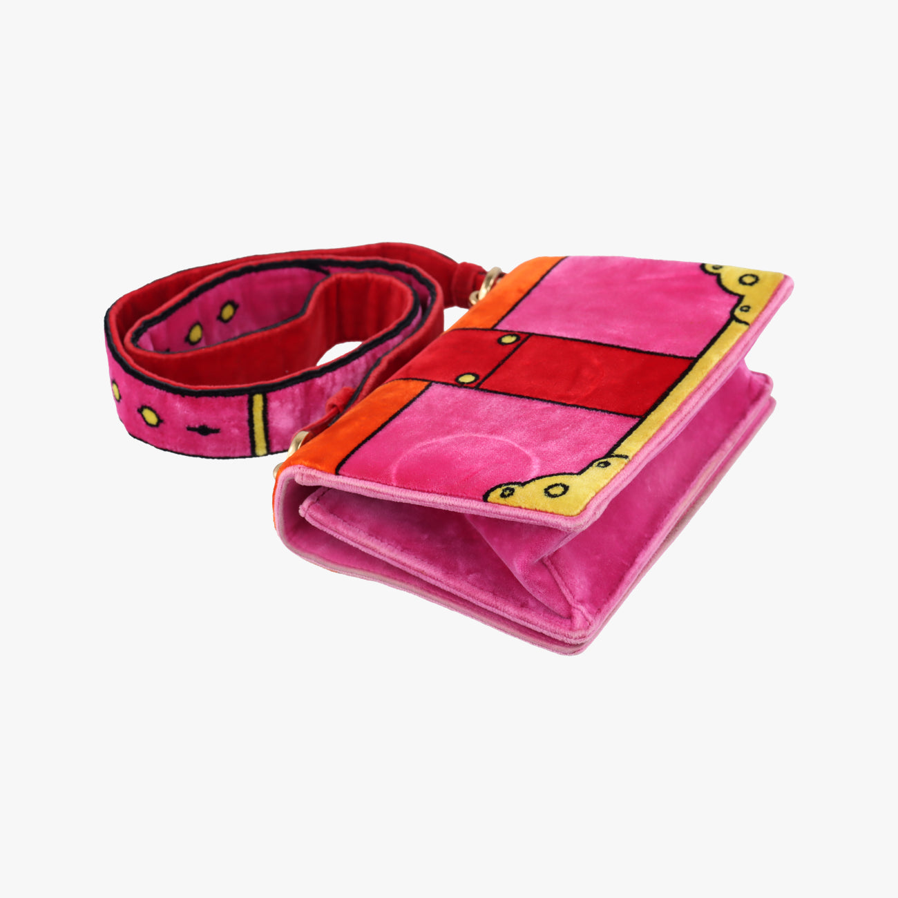 Pre-owned Prada Cahier Multicolour velour 1BD075 shoulderbag | stylenewstar