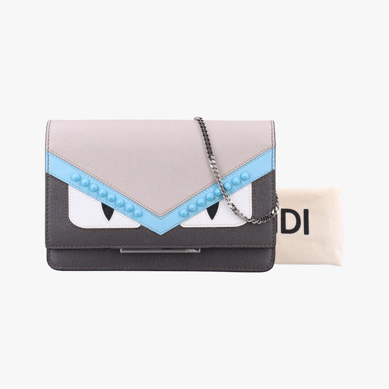 Pre-owned Fendi Monster Eyes Tube Multicolour Leather 8M0346 shoulderbag | stylenewstar