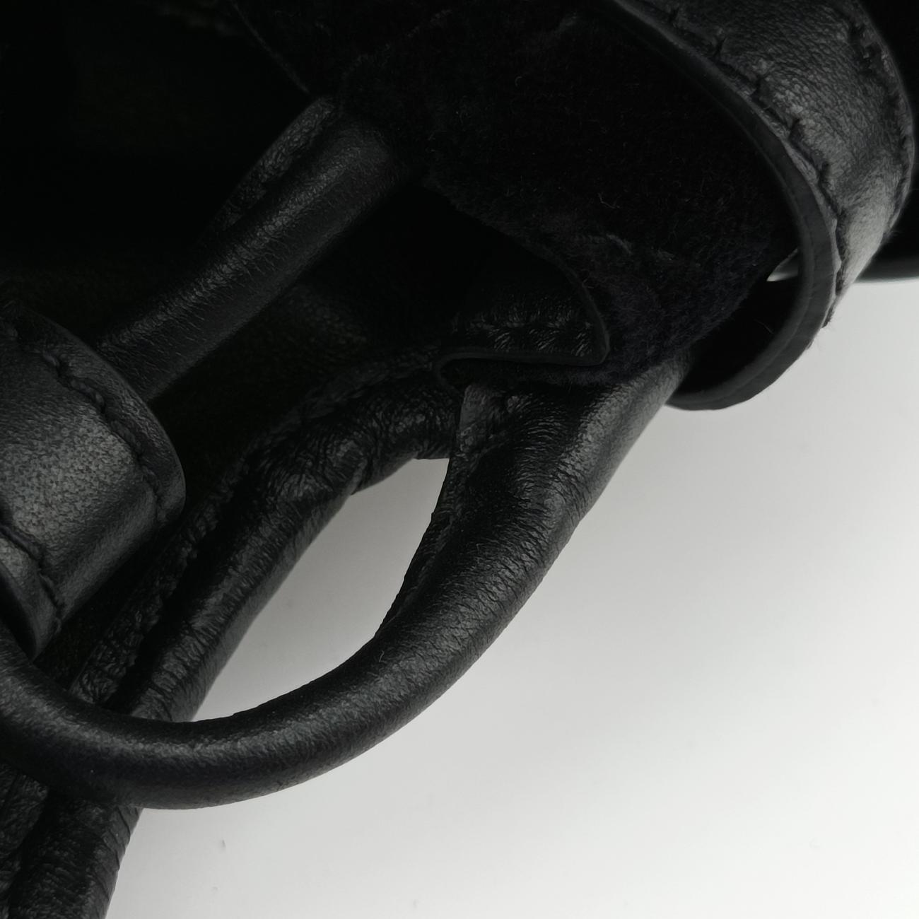 Pre-owned Prada Stitch Black Velour 1BD050 shoulderbag | stylenewstar