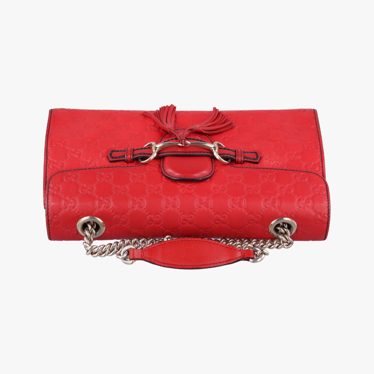 Pre-owned Gucci Emily Red Leather 295402 shoulderbag | stylenewstar