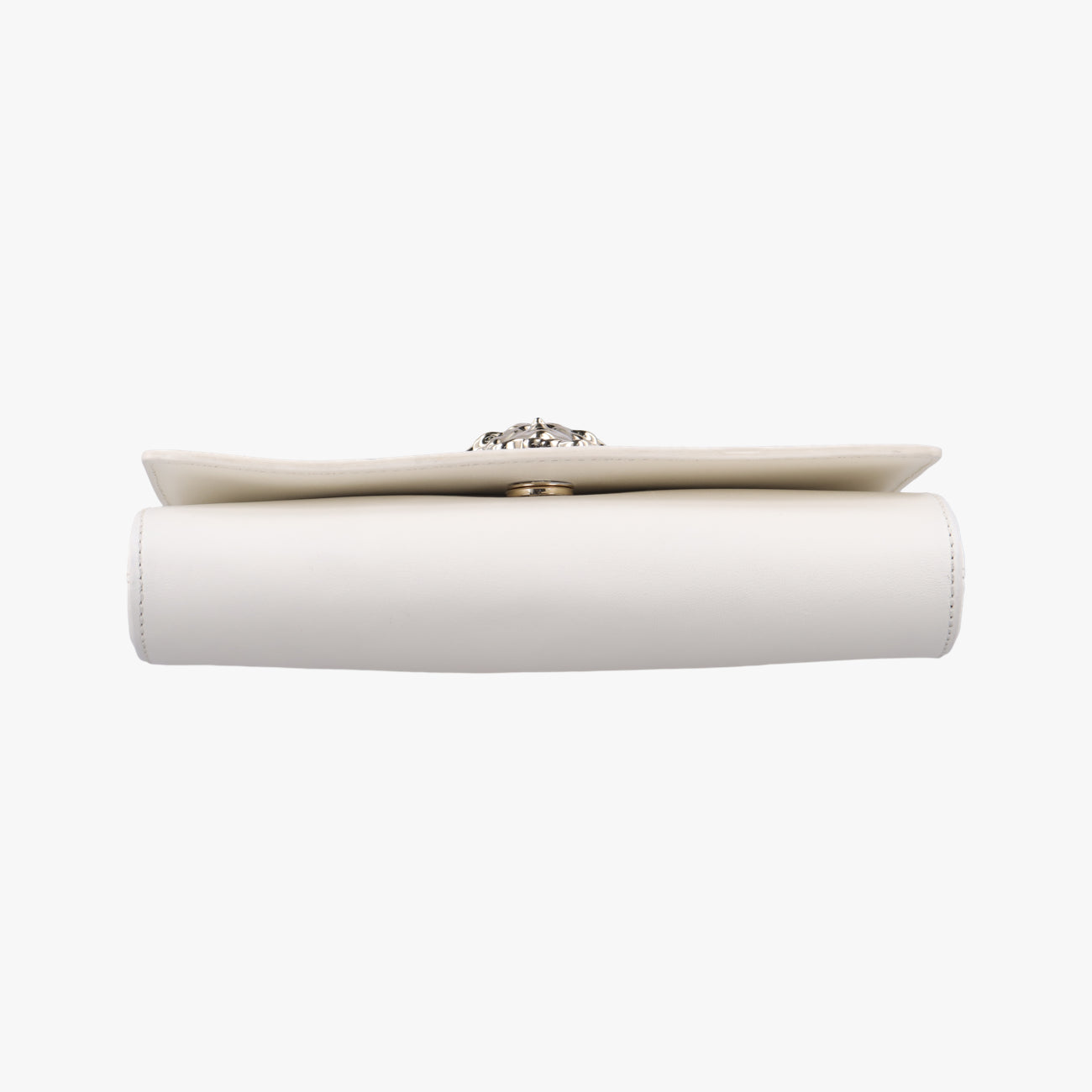 Pre-owned VERSACE La Medusa White Leather  shoulderbag | stylenewstar