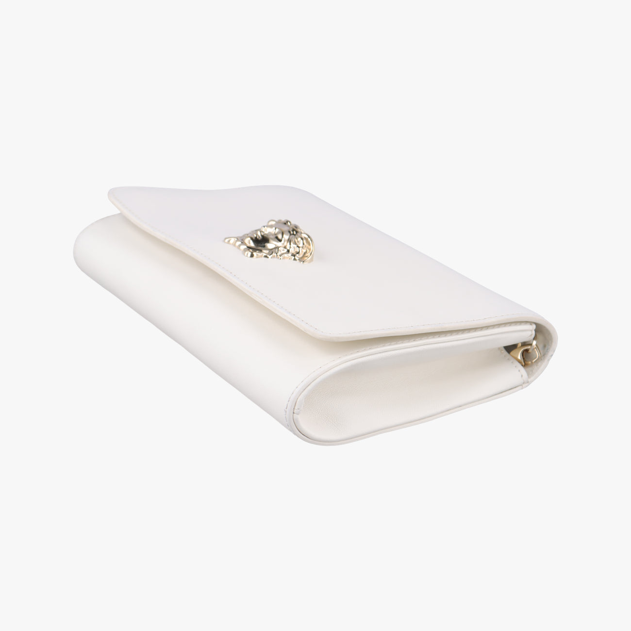 Pre-owned VERSACE La Medusa White Leather  shoulderbag | stylenewstar