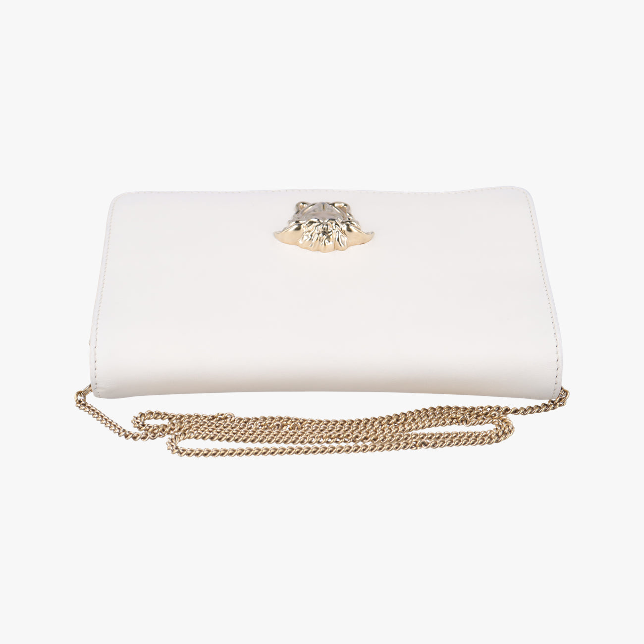 Pre-owned VERSACE La Medusa White Leather  shoulderbag | stylenewstar