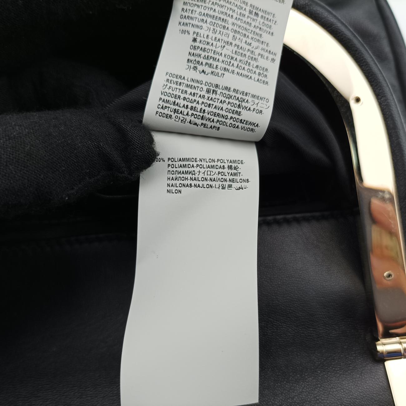 Pre-owned VERSACE Floral decoration Black×Multicolour Leather  shoulderbag | stylenewstar