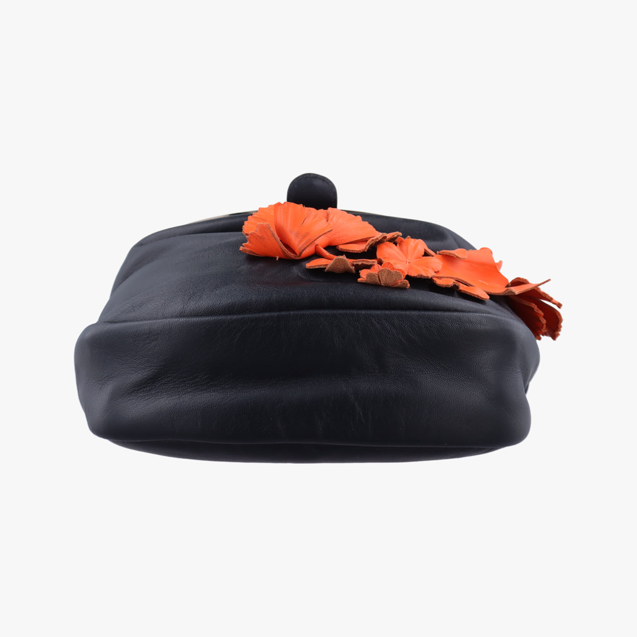 Pre-owned VERSACE Floral decoration Black×Multicolour Leather  shoulderbag | stylenewstar