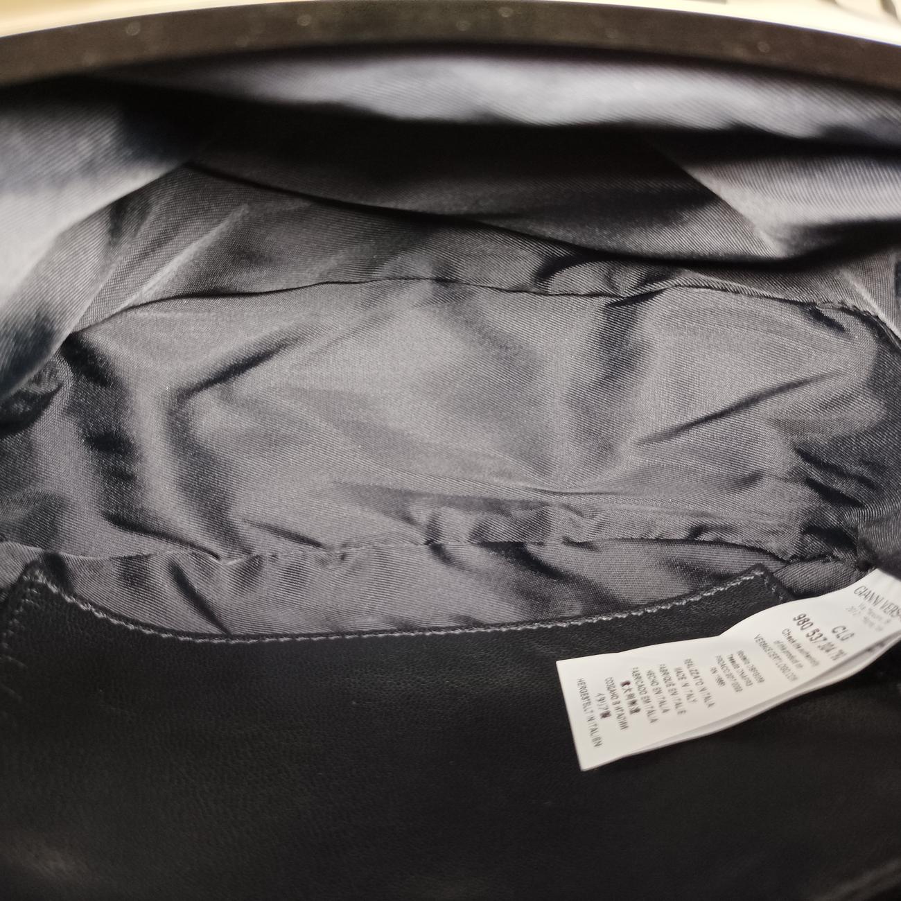 Pre-owned VERSACE Floral decoration Black×Multicolour Leather  shoulderbag | stylenewstar