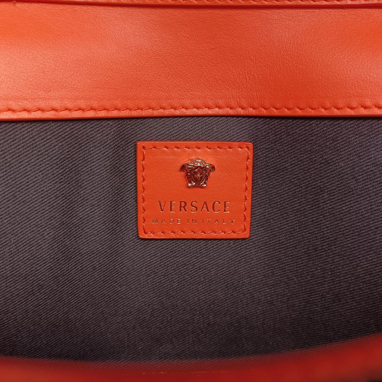 Pre-owned VERSACE Medusa Purple Leather  shoulderbag | stylenewstar