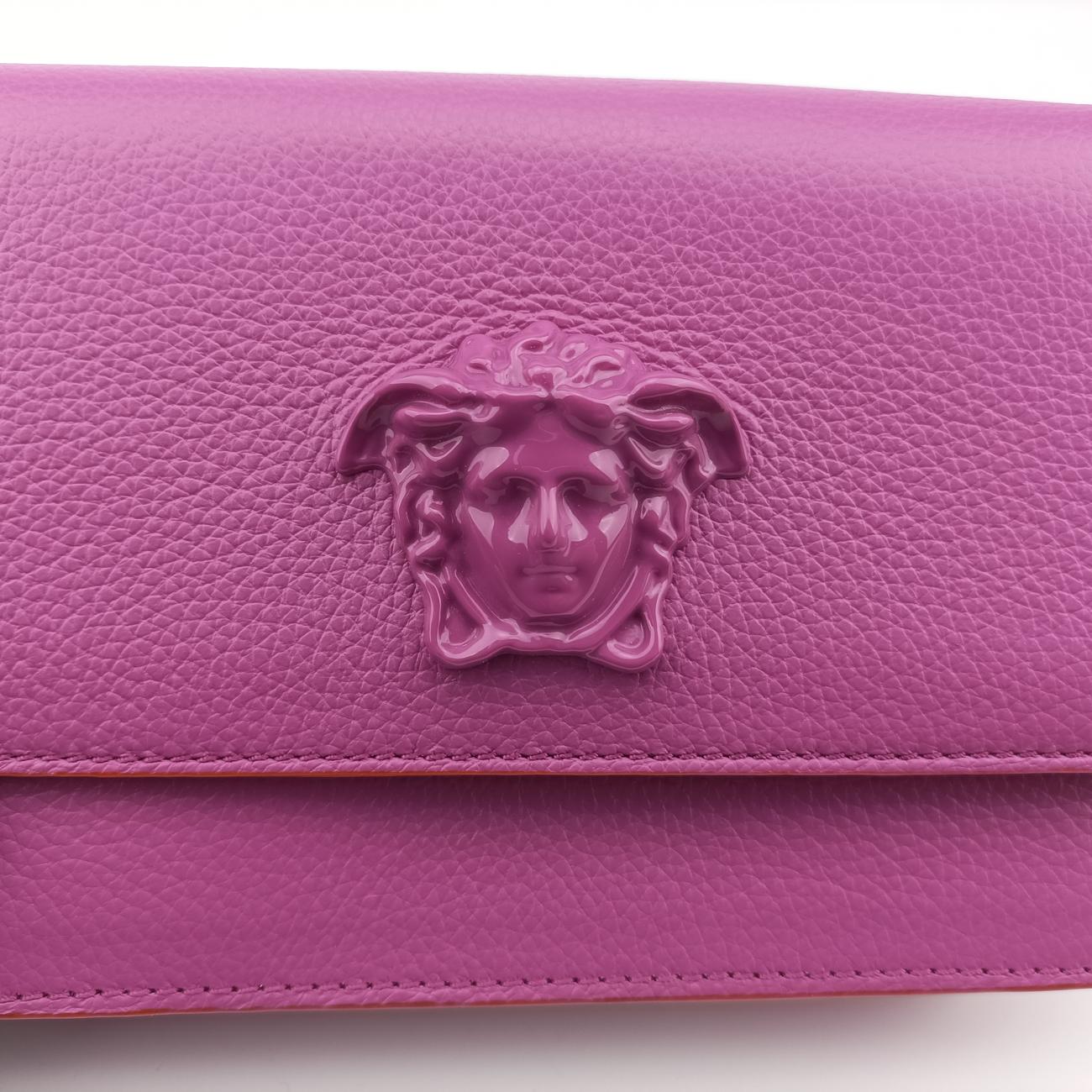 Pre-owned VERSACE Medusa Purple Leather  shoulderbag | stylenewstar
