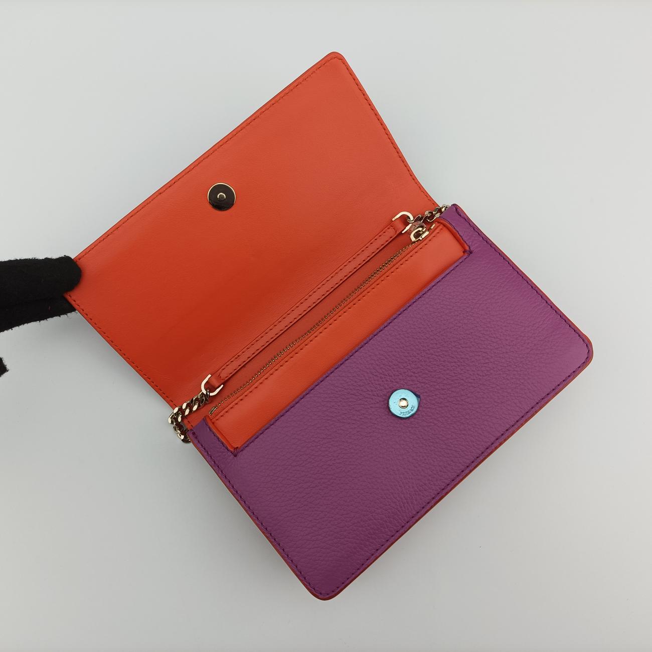 Pre-owned VERSACE Medusa Purple Leather  shoulderbag | stylenewstar