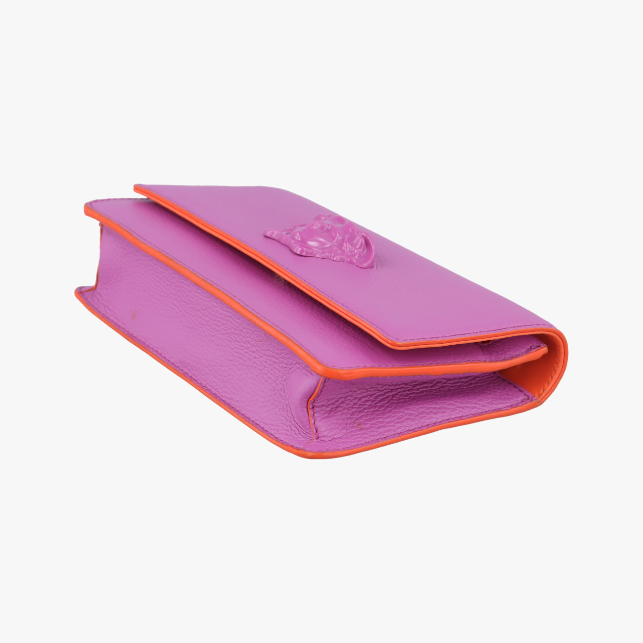 Pre-owned VERSACE Medusa Purple Leather  shoulderbag | stylenewstar