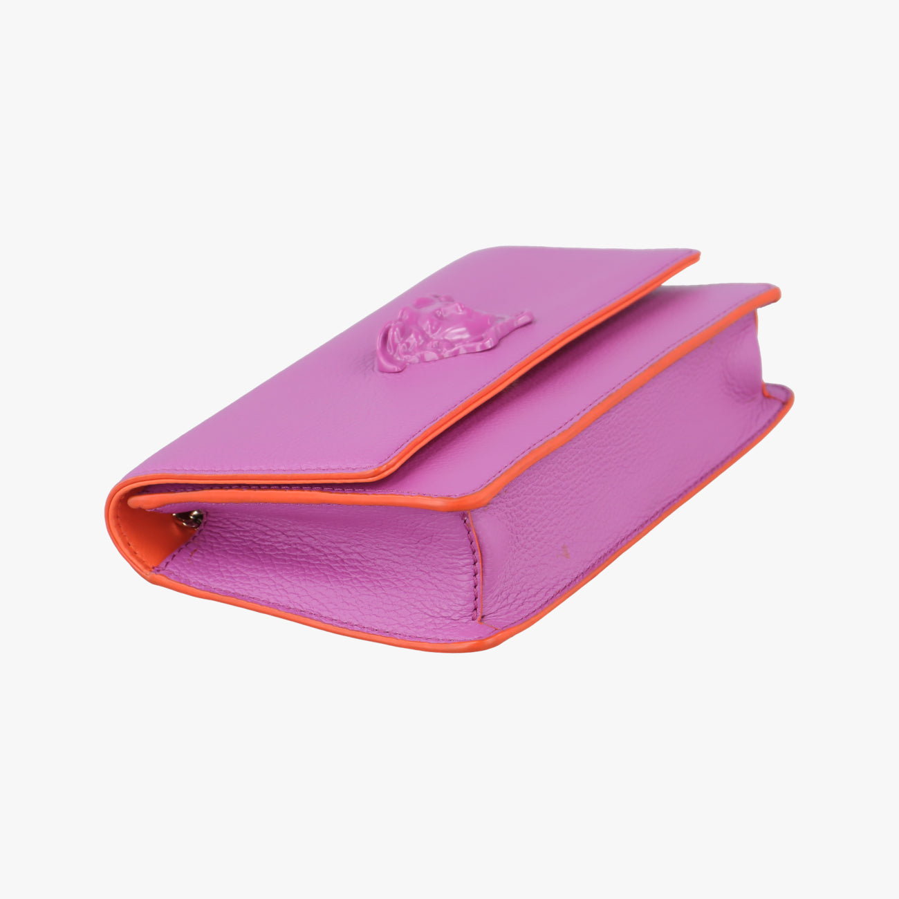 Pre-owned VERSACE Medusa Purple Leather  shoulderbag | stylenewstar