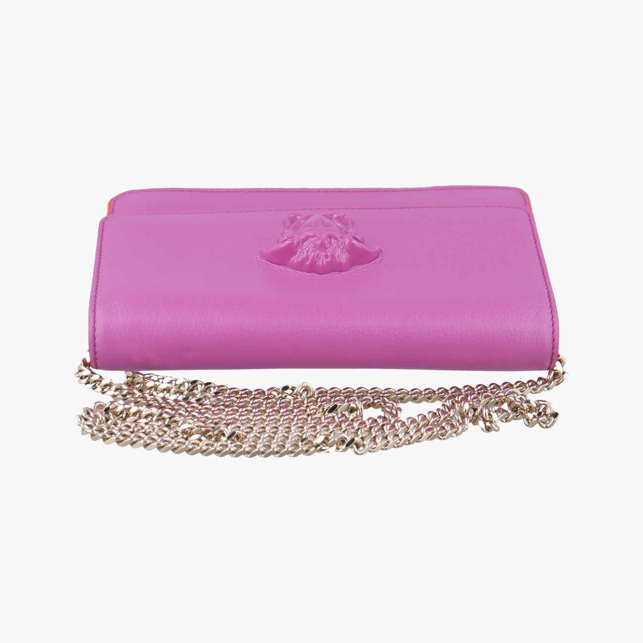 Pre-owned VERSACE Medusa Purple Leather  shoulderbag | stylenewstar